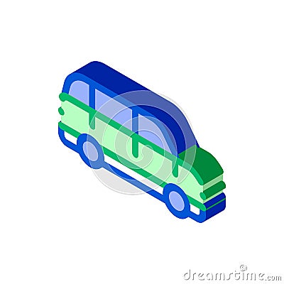 Public Transport Automobile isometric icon vector illustration Vector Illustration