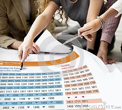 Public Transport Transportation Bus Schedule Concept Stock Photo