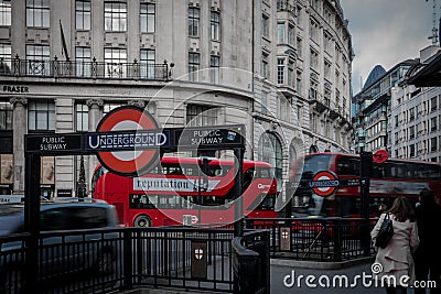 The public transportation of London Editorial Stock Photo