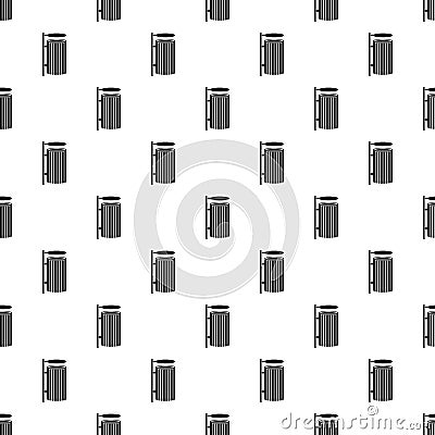 Public trash can pattern vector Vector Illustration