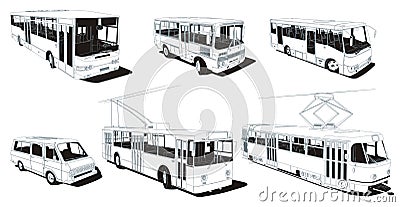 Public urban transport Stock Photo