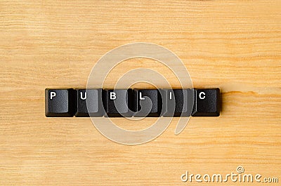 Public word Stock Photo