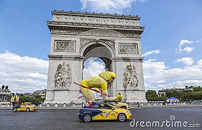 Publicity Caravan in Paris - Tour de France 2016 Editorial Stock Photo