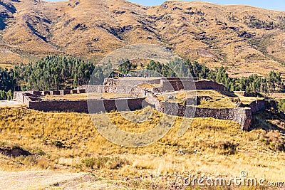 Puca Pucara, Ancient Inca fortress, Cuzco, Peru Stock Photo