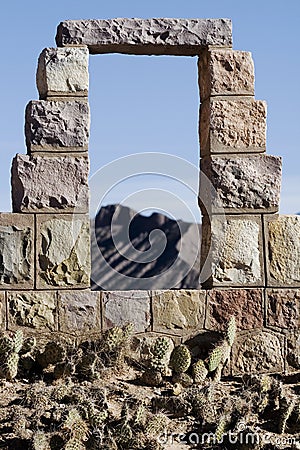 Pucara de Tilacara, Jujuy, Argentina. Indigenous ruins in Jujuy. Argentina tourism. Eco Tourism. Argentine landscapes. Stock Photo