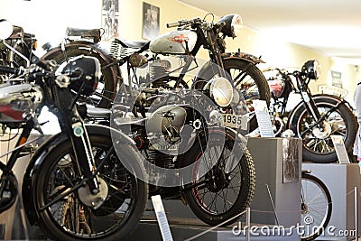 An old indestructible Puch motorcycle Editorial Stock Photo