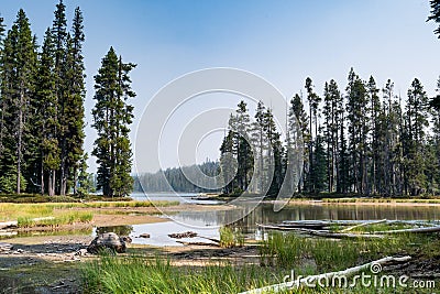 Puck lake, a small mountain lake nestled in the forest Stock Photo