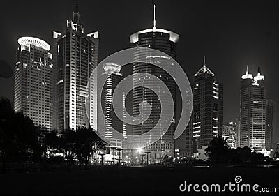 Pudong Shanghai skyline Editorial Stock Photo