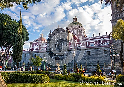 Puebla Cathedral - Puebla, Mexico Editorial Stock Photo