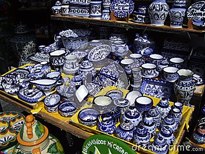 Puebla Dishware Stock Photo
