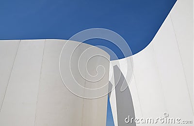 Puebla, Mexico-November 6, 2016: Exterior of Puebla Baroque Museum Editorial Stock Photo