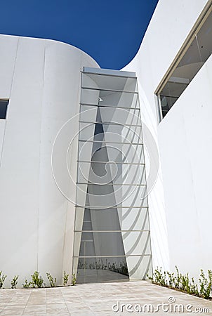 Puebla, Mexico-November 6, 2016: Exterior of Puebla Baroque Museum Editorial Stock Photo