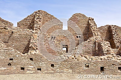 Pueblo del Arroyo ruins, Chaco Canyon, New Mexico (USA) Stock Photo