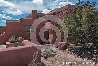 Pueblo-Revival architecture, the Painted Desert Inn, Arizona Stock Photo