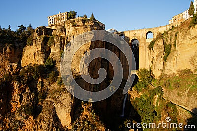 Puento Nuevo in Ronda Editorial Stock Photo