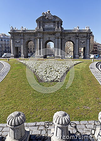 Puerta de Alcala. Alcala gate in Madrid Stock Photo