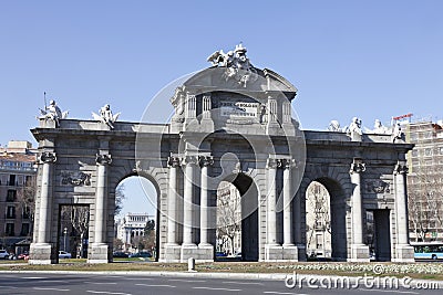 Puerta de Alcala in Madrid Editorial Stock Photo