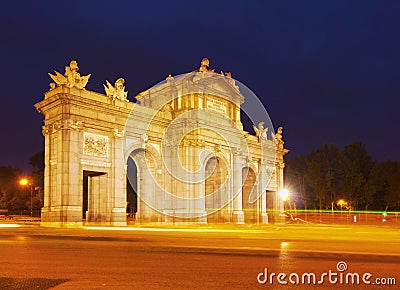 Puerta de Alcala in Madrid Stock Photo