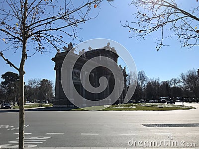 Puerta de AlcalÃ¡, Madrid, Spain Stock Photo