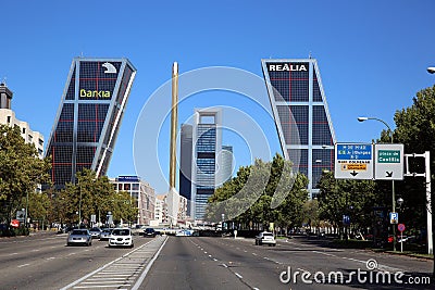 Puerta de Europa. Madrid Editorial Stock Photo