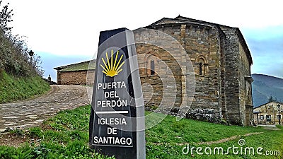 Puerta del Perdon, Villafranca del Bierzo. Editorial Stock Photo