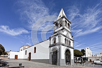 Puerto del Rosario church in Fuerteventura Editorial Stock Photo