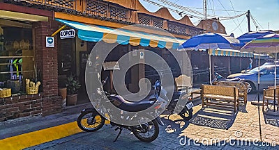 The famous restaurant cafe El Cafecito in Puerto Escondido Mexico Editorial Stock Photo