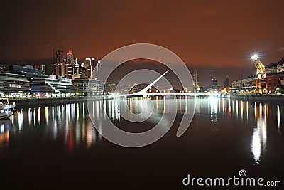 Puerto Madero with its historic Buenos Aires skyscrape Stock Photo