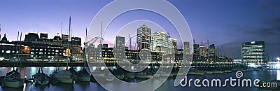 Puerto Madero at Night, Skyline Buenos Aires, Argentina Editorial Stock Photo