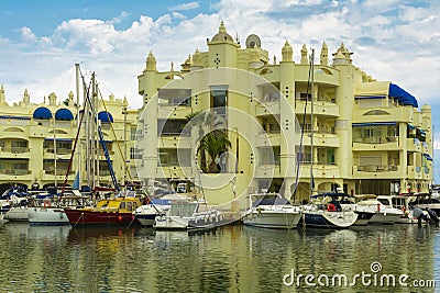 Puerto Marina Benalmadena, Malaga, Spain Editorial Stock Photo
