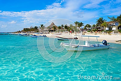 Puerto Morelos beach in Riviera Maya Stock Photo