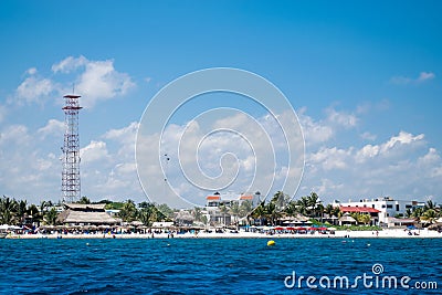 Puerto Morelos Coast in Riviera Maya Stock Photo