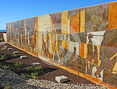 Puerto Penasco, Mexico - Waterfront Art Stock Photo