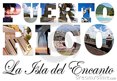 Puerto Rico Collage Stock Photo