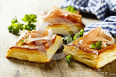 Puff pastry pies Stock Photo