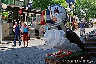 Puffin, Akureyri, Iceland Editorial Stock Photo