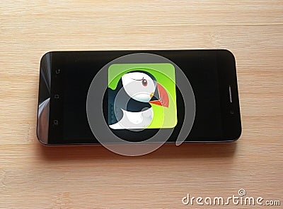 Puffin Browser app Editorial Stock Photo