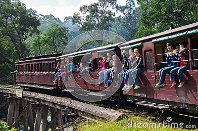 Puffing Billy steam train in the Dandenong Ranges Editorial Stock Photo