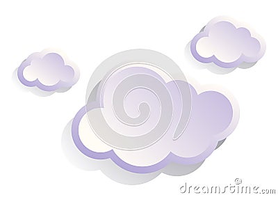 Puffy White Modern Clouds Stock Photo