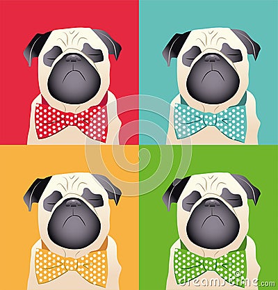 Pug Puppy dog friend animal Stock Photo