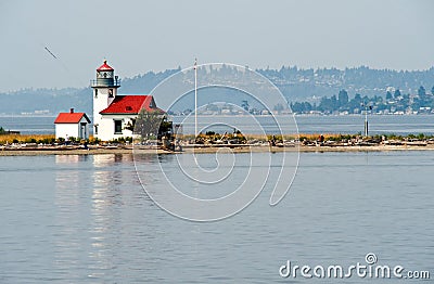 Puget Sound lighthouse Stock Photo