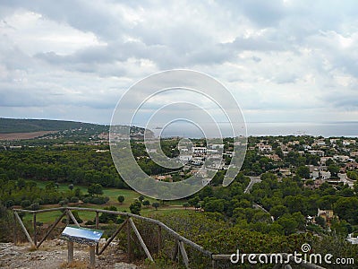 Puig de sa Morisca Moorish Peak archaeological park in Majorca Stock Photo