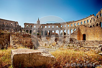 Pula, Croatia - Amphitheather Stock Photo