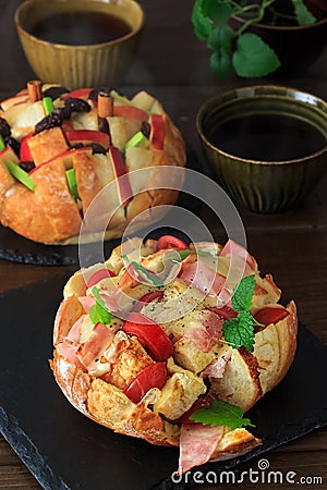 Pull apart bread Stock Photo