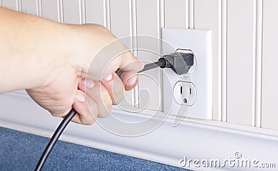 Pull the Plug Stock Photo