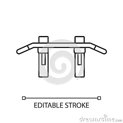 Pull up bar linear icon Vector Illustration