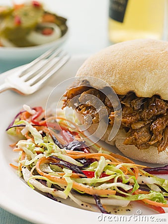 Pulled Pork and Barbeque Sauce Stock Photo