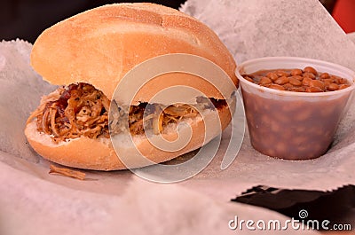 Pulled Pork Sandwich Stock Photo