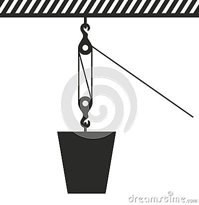 Pulley Cartoon Illustration