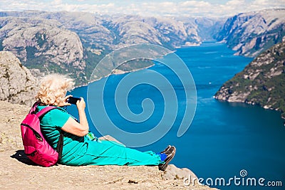 Elder woman active Editorial Stock Photo